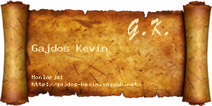 Gajdos Kevin névjegykártya